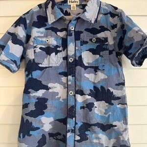 Hatley Blue and Navy Dino - Camo Button-Down